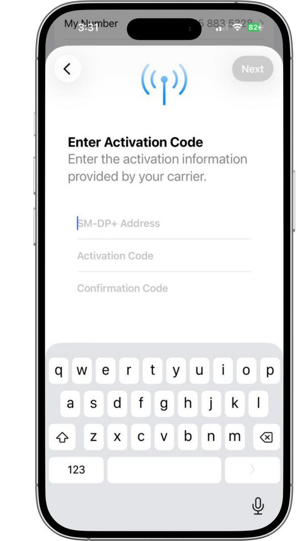 Enter the coresponding Activation Code and complete setup